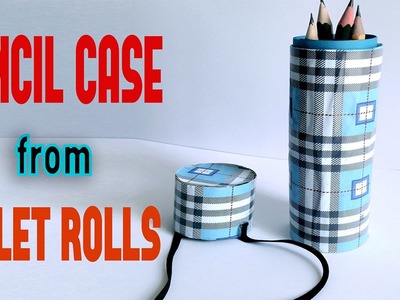 DIY craft :  Pencil holder from Toilet rolls