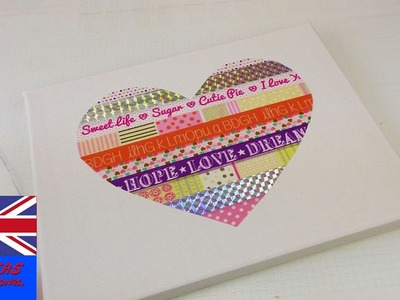 DIY Decor Ideas: How to make a tape heart for a wall decoration - Easy Tutorial in English