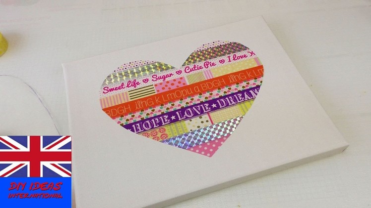 DIY Decor Ideas: How to make a tape heart for a wall decoration - Easy Tutorial in English