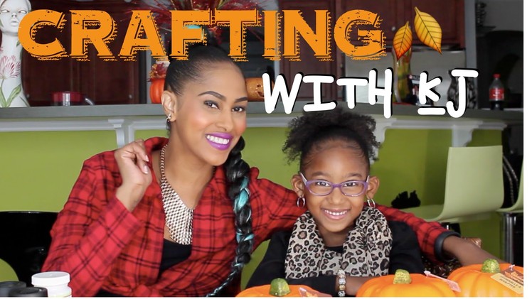 DIY GLAM-PUMPKINS | CRAFTING WITH KJ | CHINACANDYCOUTURE | KJTAKEOVER