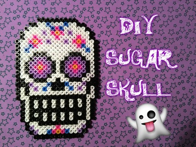 DIY Halloween Tutorial! Sugar Skull in pyssla.hama beads! ITA