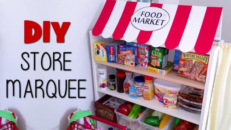 DIY Kids Play Grocery Store Marquee | Playhouse Food Market | Blueprint DIY