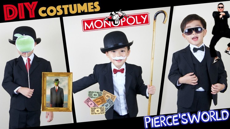 DIY last minute HALLOWEEN costumes - PSY, Mr. Monopoly, Son of Man