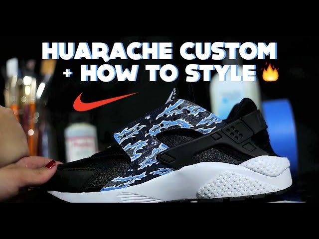 DIY Nike Huarache Custom | How To Paint Tiger Camo Tutorial + Lookbook Style How To Wear