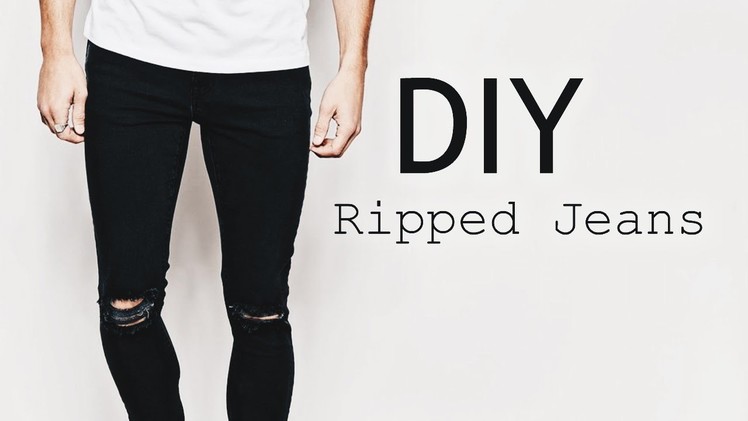 DIY Ripped Jeans | OOTD Men's Fashion Street Style | SuperWednesday ✂️