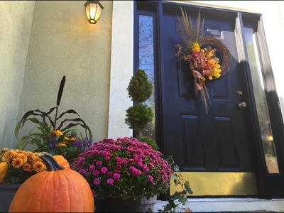 Fall Front Entrance. DIY Fall Wreath