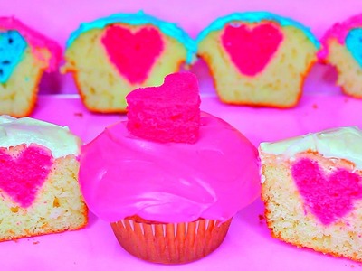 Heart Inside Cupcake - DIY Hidden Heart Cupcakes
