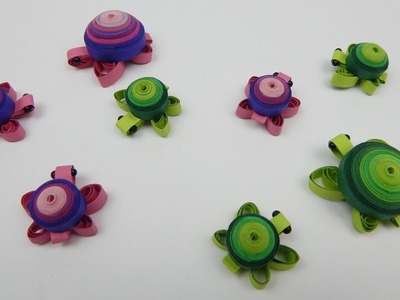 How to make a 3D quilling turtle quilling animal DIY (tutorial + free pattern)