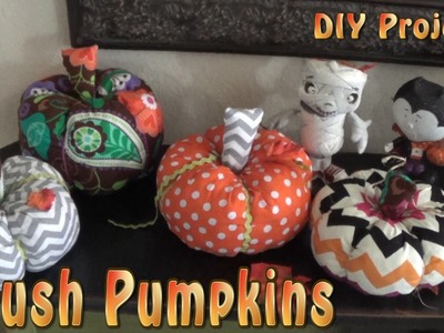 How to make plush pumpkins. DIY craft Fall. Autumn decorations.Easy and cute!