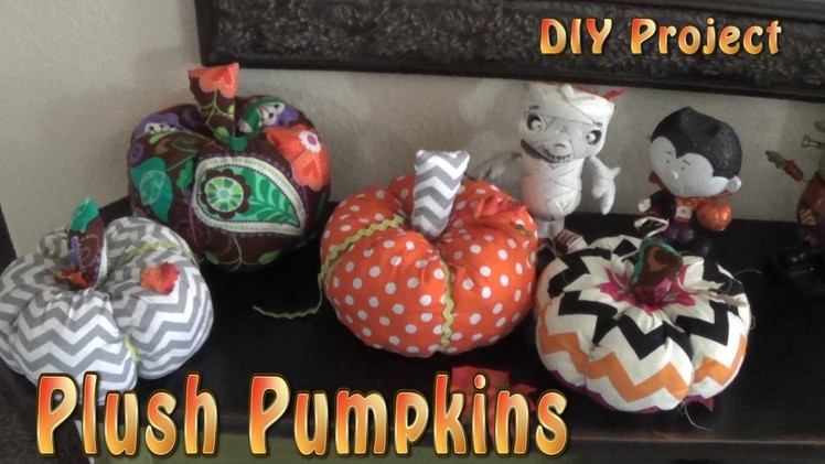 How to make plush pumpkins. DIY craft Fall. Autumn decorations.Easy and cute!