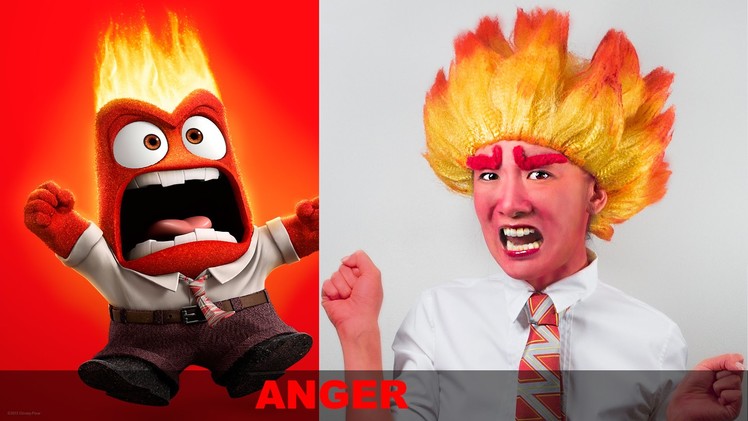 Inside Out ANGER MakeUp and Costume Tutorial DIY Halloween