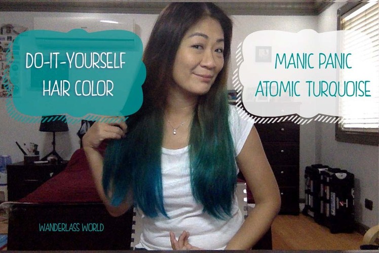 Manic Panic Atomic Turquoise DIY Hair Color on Black Hair