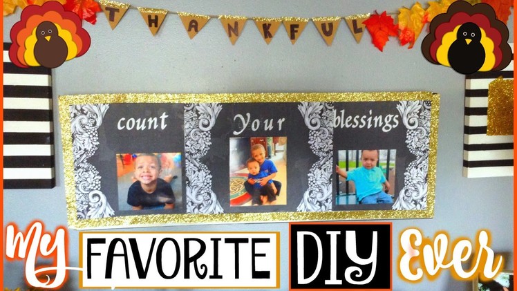 THANKSGIVING WALL ART DIY | COUNT YOUR BLESSINGS CRAFT | SENSATIONALFINDS