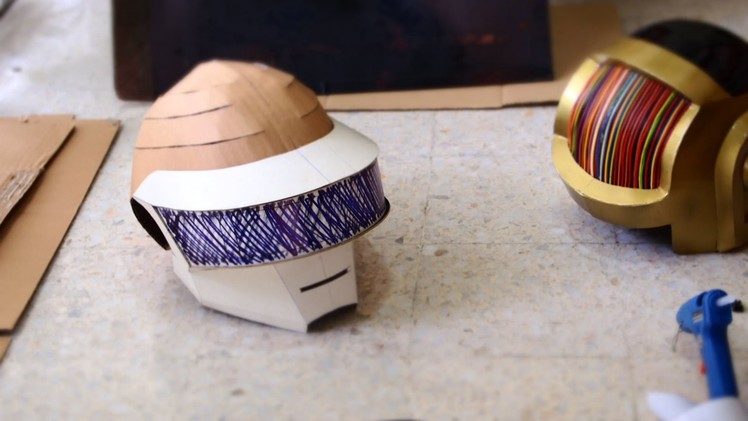 #70: Thomas (Daft Punk) Helmet DIY Part 1 - Cardboard (free template)