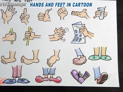 DIY Anime.Cartoon Hands and Feet | How to Draw | JK Arts 719
