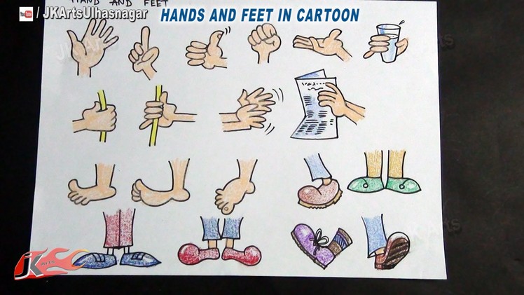 DIY Anime.Cartoon Hands and Feet | How to Draw | JK Arts 719