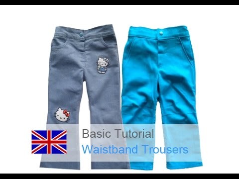 DIY basic sewing tutorial how to sew an elastic waistband.normal waistband