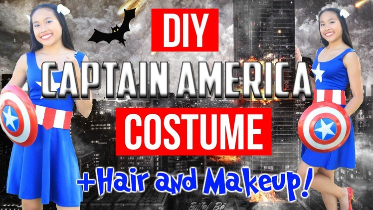 DIY Captain America Costume +Hair and Makeup!! || BeautybyAndi