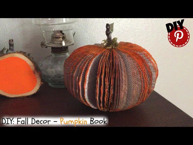 DIY Fall Decor- Awesome Pumpkin Book - Simple - Easy - Fun