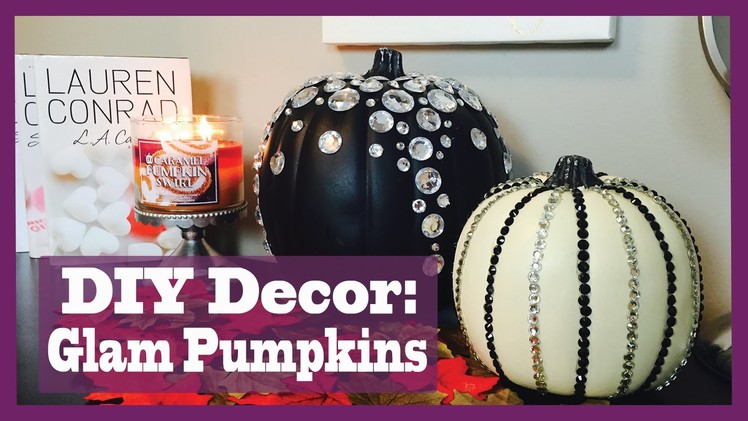 DIY: Glam Rhinestone Pumpkin Decor | Bree Taylor