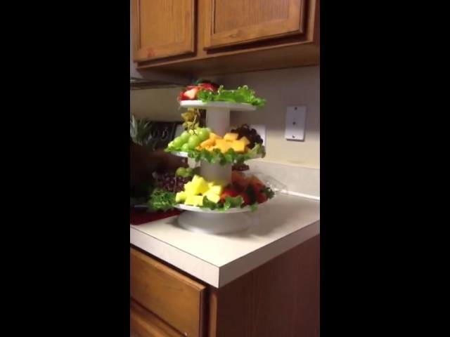 DIY: How to make a fruit tray tower display for an event