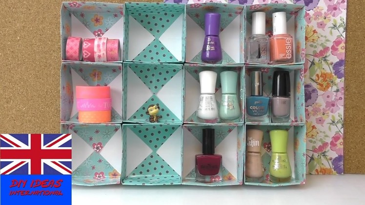 Diy organization ideas for your makeup - how to make a cupboard for nailpolish and make up