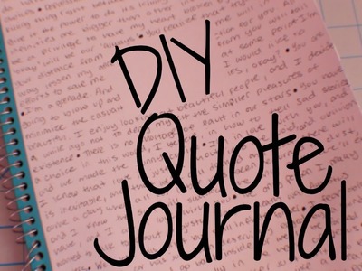 DIY - Quote Notebook