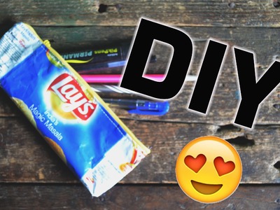 DIY: RECYCLED CHIP BAG PENCIL POUCH