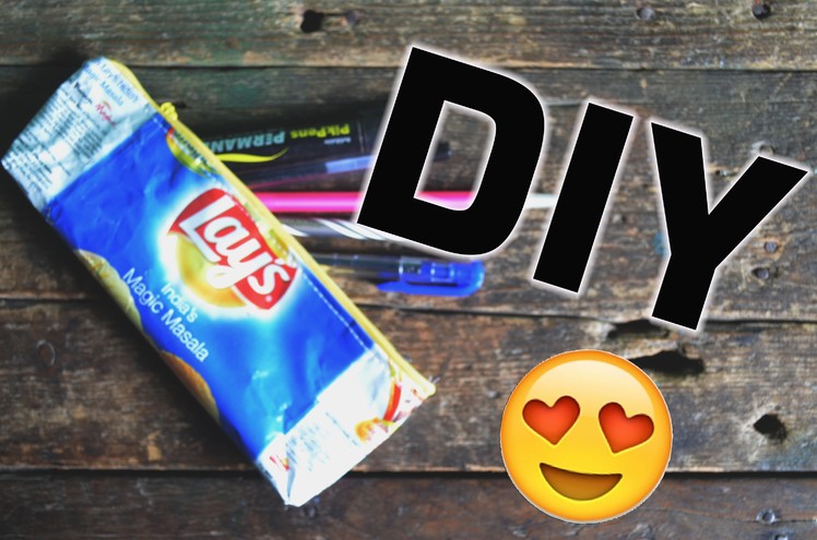 DIY: RECYCLED CHIP BAG PENCIL POUCH