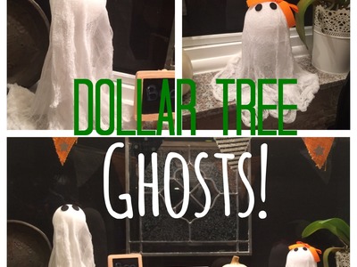 Dollar Tree DIY GHOSTS! Cheap Fall Activities for Kids Collab