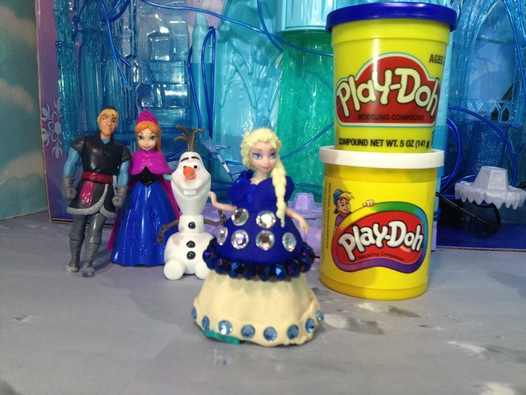 FROZEN PLAY-DOH Tuorial  How to Make Disney Princess Elsa A Play Doh Dress