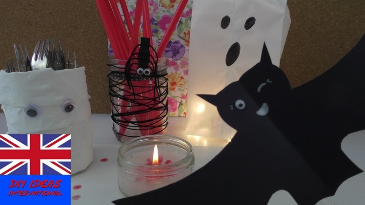 Halloween Deco Ideas! 5 Quick & Easy DIY Decor Ideas  - Tutorial (english)