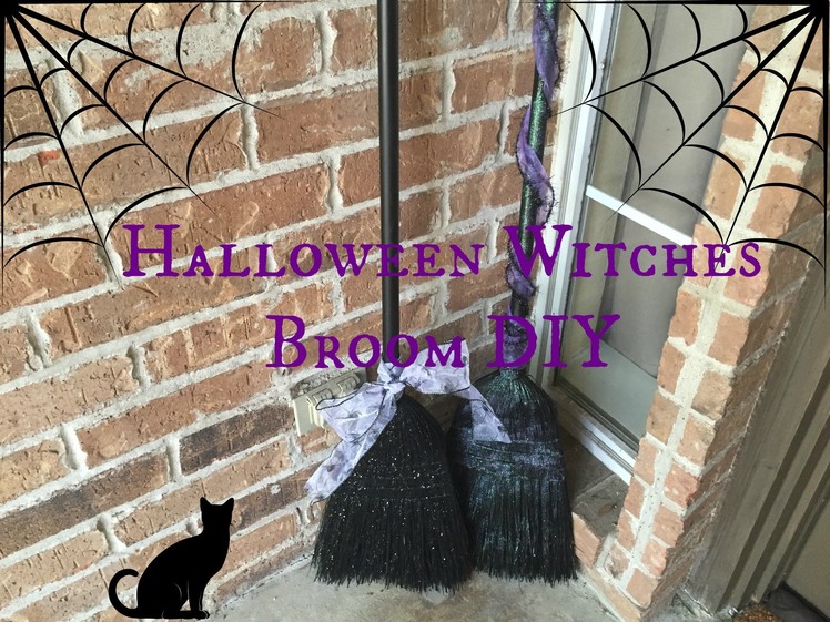 Halloween Witches Broom - Front Porch Decor DIY