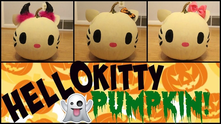 Hello Kitty Halloween Pumpkin DIY!!!