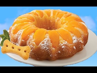 How to bake PEACH RING CAKE FOR DOGS Upside down Cake DIY Dog Cake by Cooking For Dogs