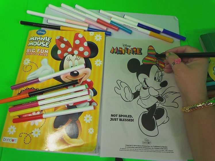 HOW TO BASIC COLOR DISNEY'S MINNIE MOUSE WITH A NEW RAINBOW DRESS