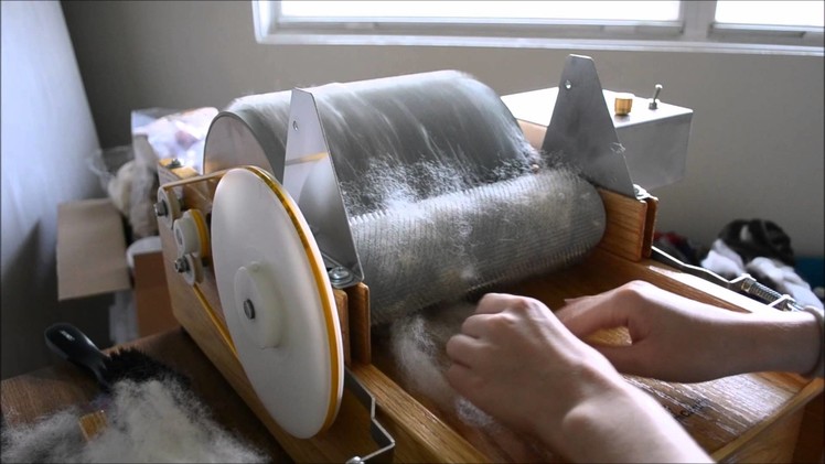 How to Card Fleece on a Little Brother Motorized Drum Carder