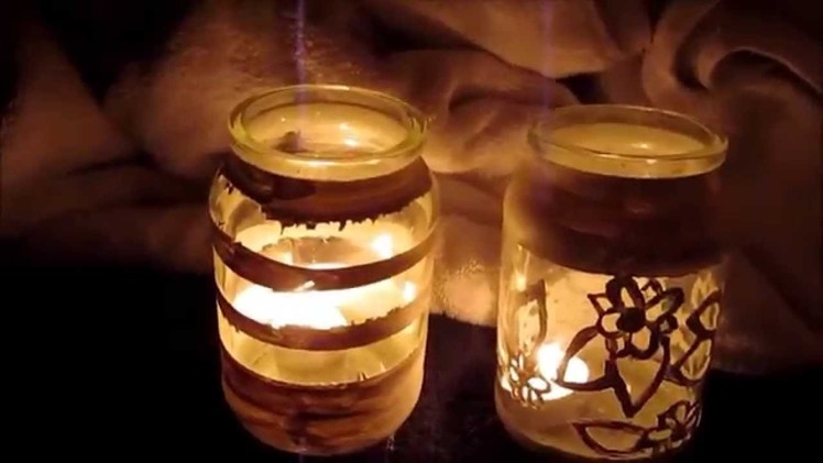 How to - Decorating Jars for tea lights