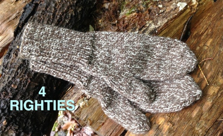 How To Knit Basic Mittens - Size Small (4 Righties)