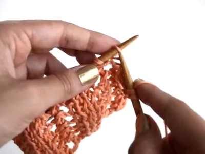 How to knit the herringbone lace stitch | We Are Knitters