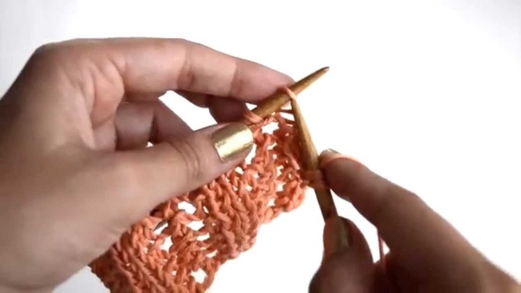 How to knit the herringbone lace stitch | We Are Knitters