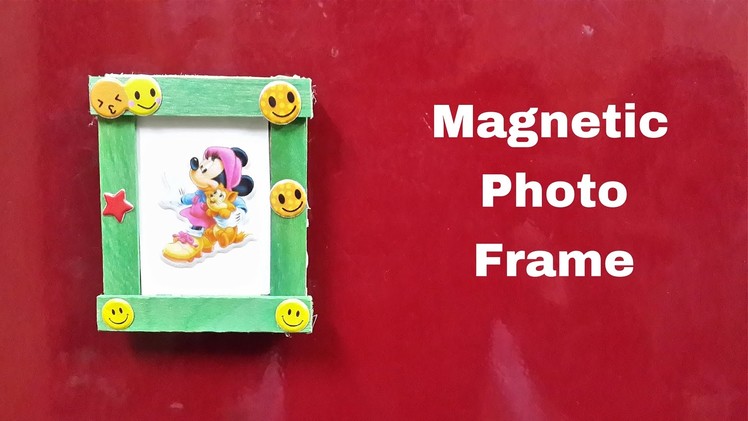 How to Make a DIY Magnetic Photo Frame for Fridge.Refrigerator