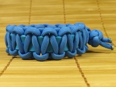 How to make an Elastic (Stretchy Band) Cobra Weave Paracord Bracelet