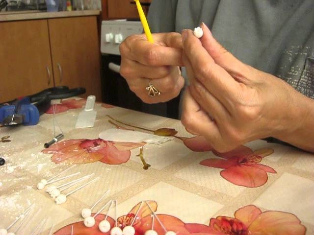 How to make lily of the valley from sugar paste. part Two. - making of blooms