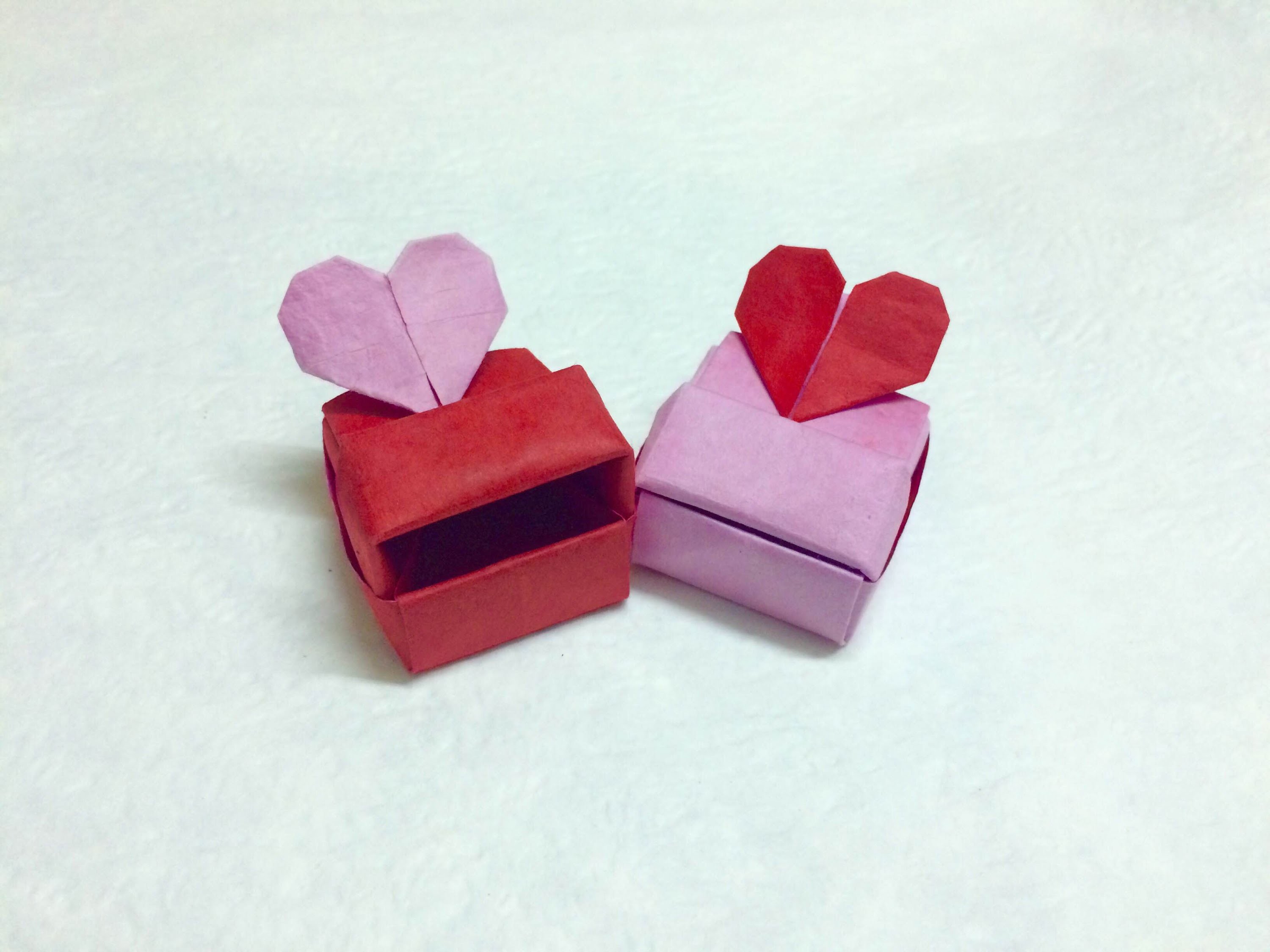 origami heart boxes