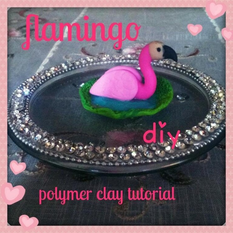 Miniature flamingo tutorial-polymer clay tutorial.DIY