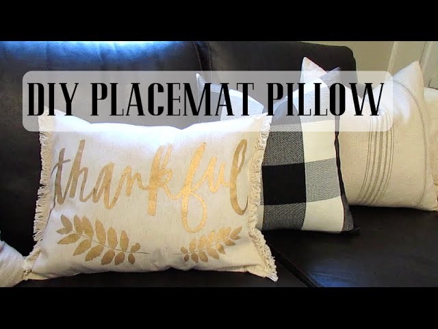 Nap Time DIY: Easy Placemat Pillow | VLOGTOBER 2015 Day 20