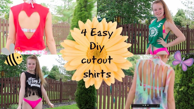 4 Easy DIY Cut Out Shirts