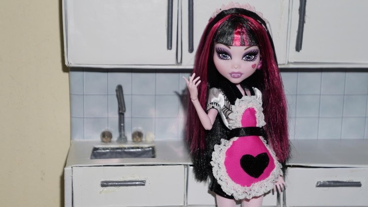 Como fazer avental e tiara para boneca Monster High, Barbie e etc