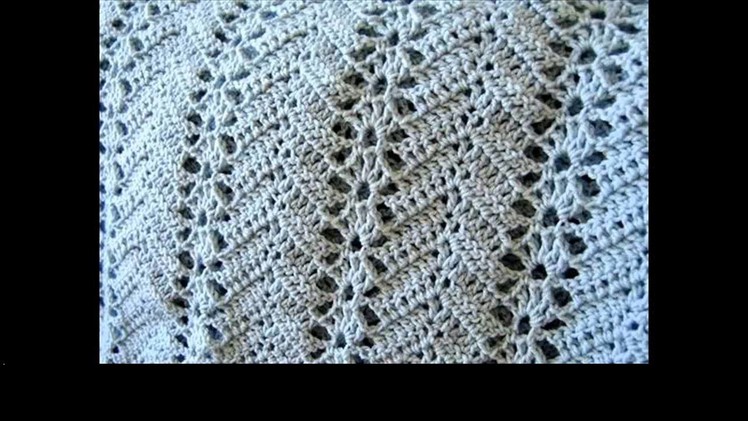 Crochet ripple stitch scarf